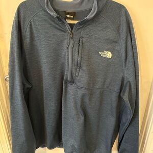 The North Face Men’s XXL Blue Quarter Zip Fleece Hoodie Pullover